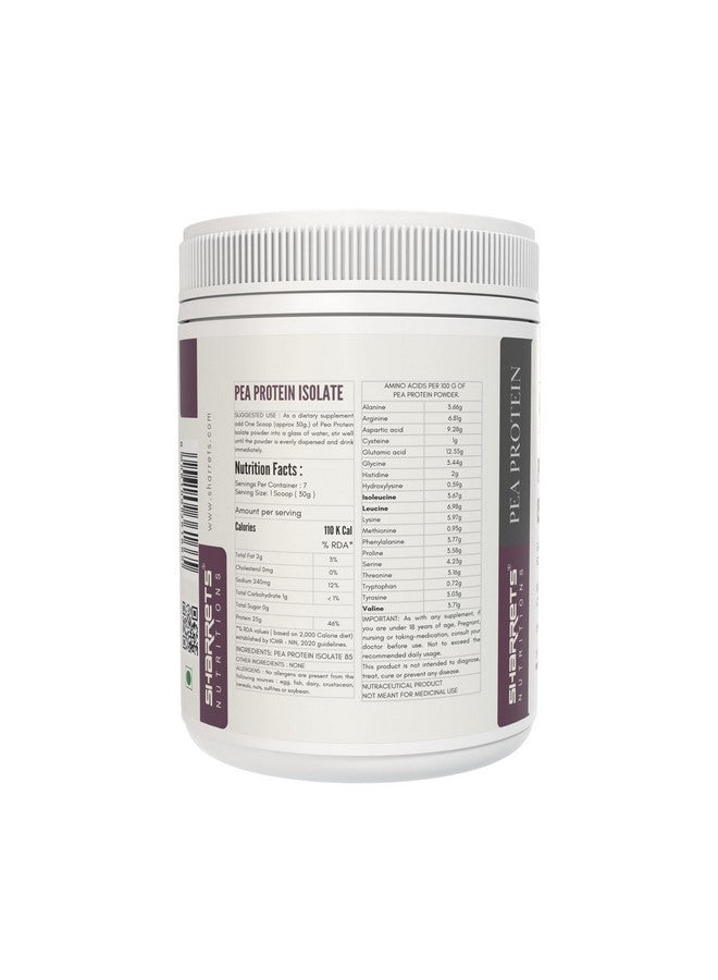 Sharrets Pea Protein Isolate Powder 200G - Unflavored - Perfect For Vegan Athletes And Bodybuilders - Image 3