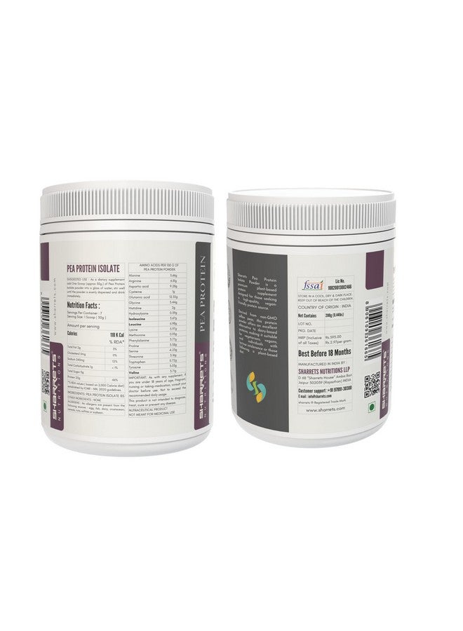 Sharrets Pea Protein Isolate Powder 200G - Unflavored - Perfect For Vegan Athletes And Bodybuilders - Image 2