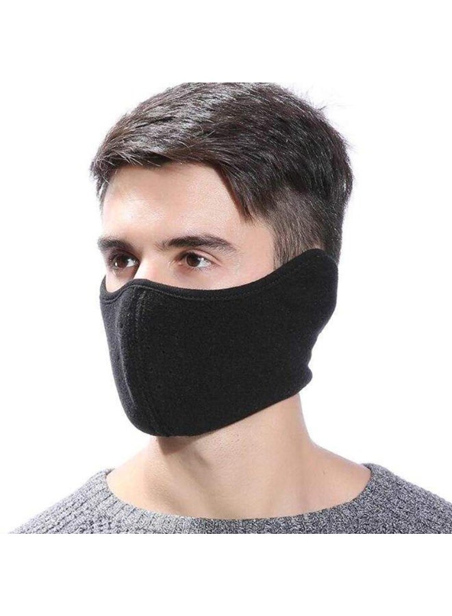 Winter Face Mask Polar Fleece Windproof Thermal Cover, Black, One Size - Image 1