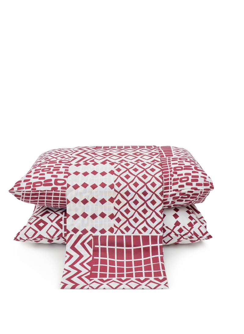 Home of linens طقم غطاء لحاف - 3 قطع لسرير فردي - 1 غطاء لحاف (185 سم * 235 سم) + 2 كيس وسادة (50 سم * 70 سم) - قطن مخلوط - نوماد  - Image 1