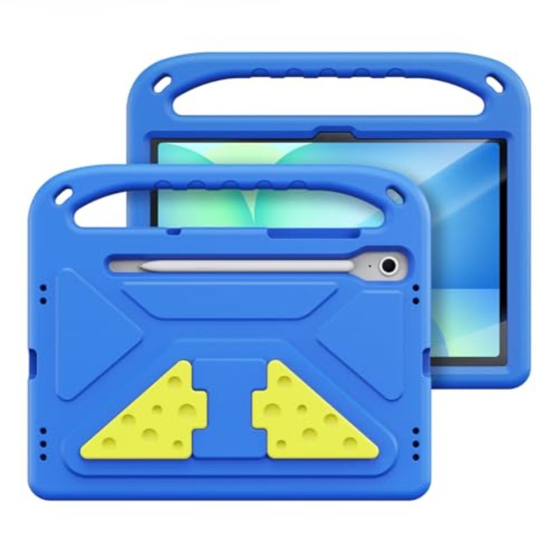 DUX DUCIS Puff Series Case for Samsung Galaxy Tab S10 Lite/ S10 FE/ S9 FE/ S9/S8/S7 Shockproof EVA Foam Protective Tablet Cover with Handle, Foldable Kickstand and Drop Protection Blue - Image 2
