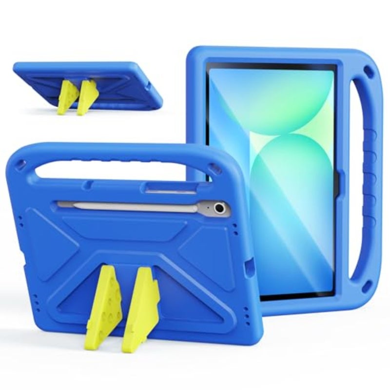 DUX DUCIS Puff Series Case for Samsung Galaxy Tab S10 Lite/ S10 FE/ S9 FE/ S9/S8/S7 Shockproof EVA Foam Protective Tablet Cover with Handle, Foldable Kickstand and Drop Protection Blue - Image 1