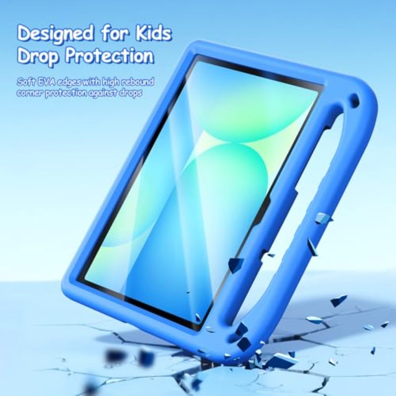 DUX DUCIS Puff Series Case for Samsung Galaxy Tab S10 Lite/ S10 FE/ S9 FE/ S9/S8/S7 Shockproof EVA Foam Protective Tablet Cover with Handle, Foldable Kickstand and Drop Protection Blue - Image 5