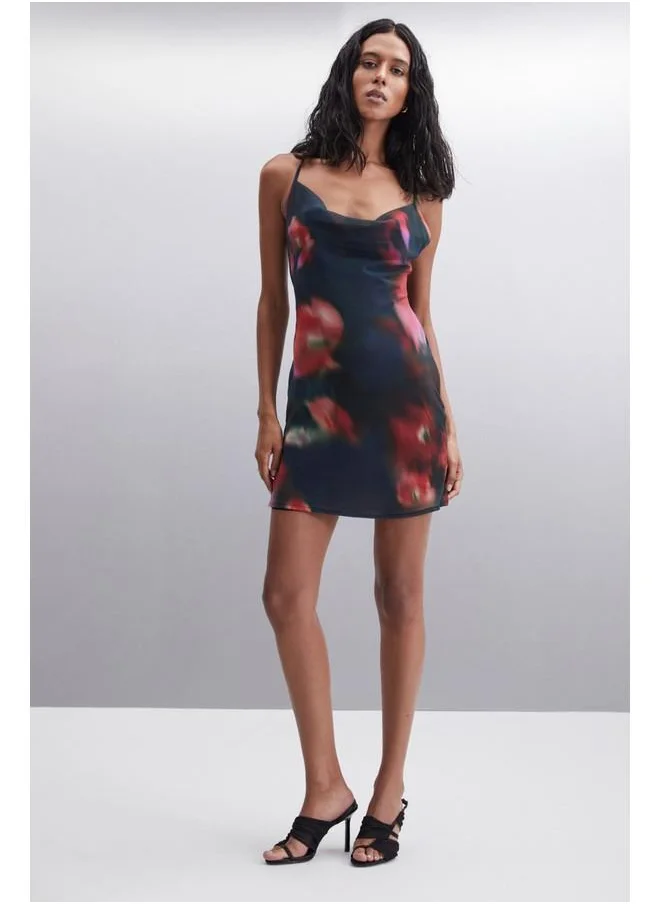 GRIMELANGE Grimelange Dayra Women's Polyester Slim Patterned Dress