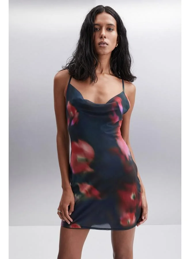 GRIMELANGE Grimelange Dayra Women's Polyester Slim Patterned Dress
