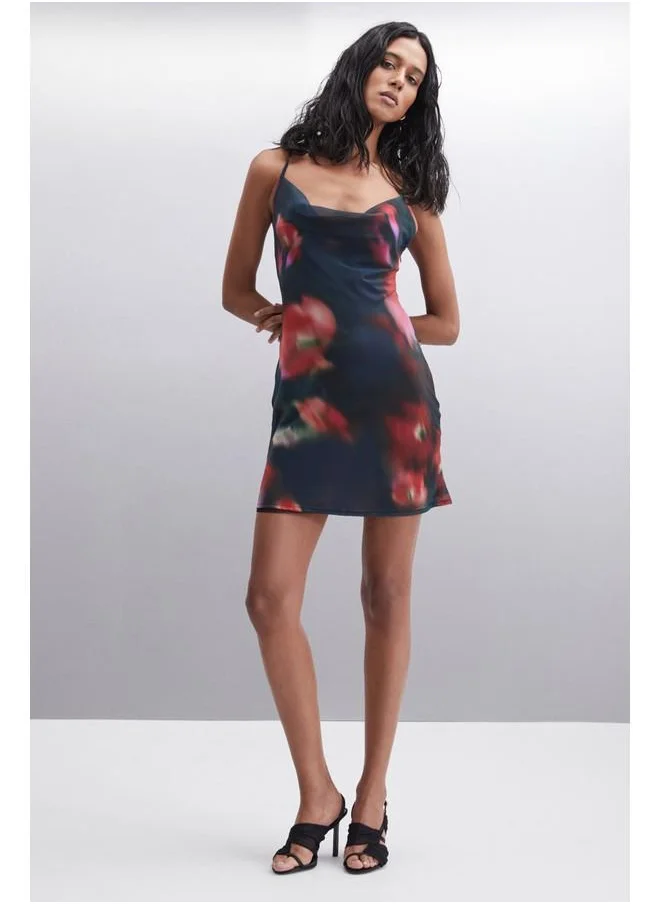 GRIMELANGE Grimelange Dayra Women's Polyester Slim Patterned Dress