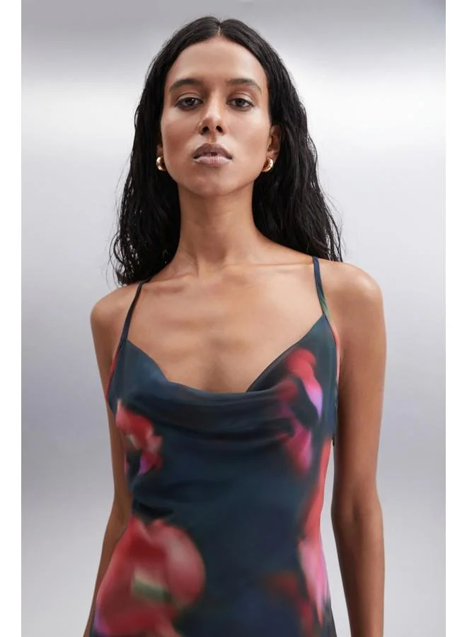 GRIMELANGE Grimelange Dayra Women's Polyester Slim Patterned Dress