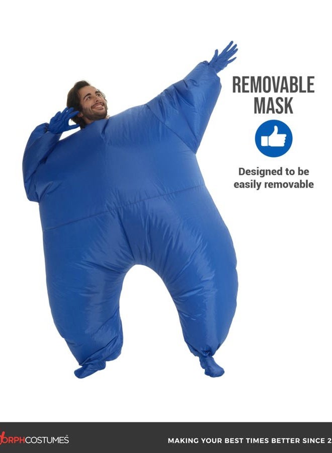 MORPH Blue Light-Up Inflatable Megamorph Blow Up Costume - One Size fits Most, Megamorph Blue Adults, One size - Image 3