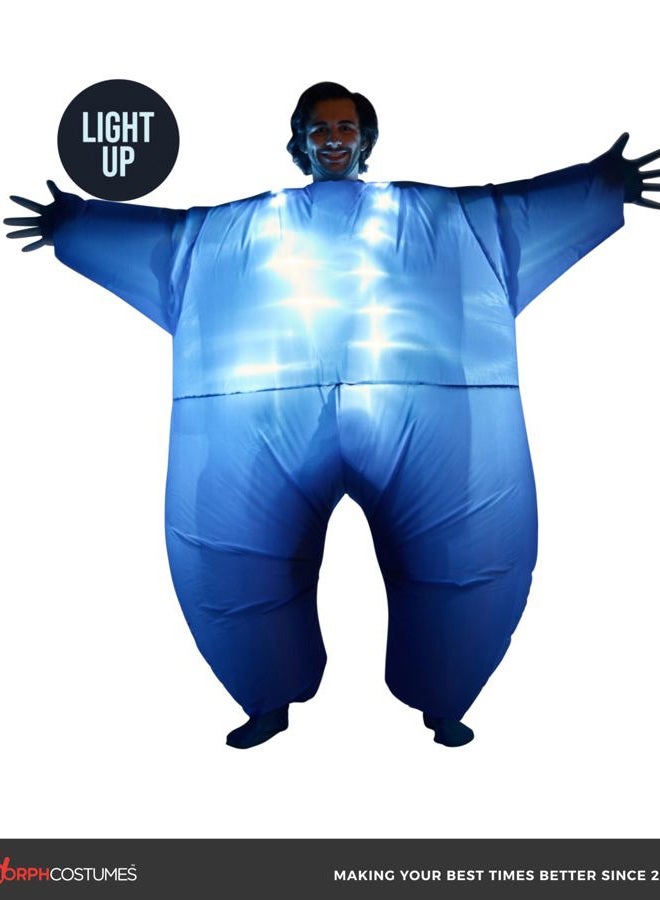 MORPH Blue Light-Up Inflatable Megamorph Blow Up Costume - One Size fits Most, Megamorph Blue Adults, One size - Image 4