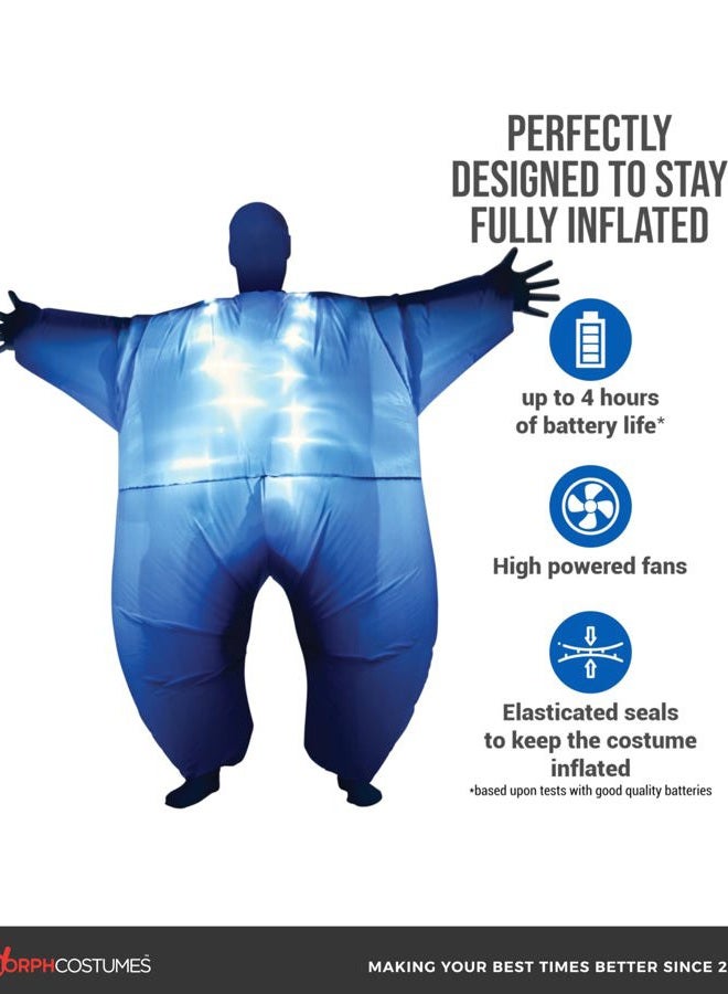 MORPH Blue Light-Up Inflatable Megamorph Blow Up Costume - One Size fits Most, Megamorph Blue Adults, One size - Image 2