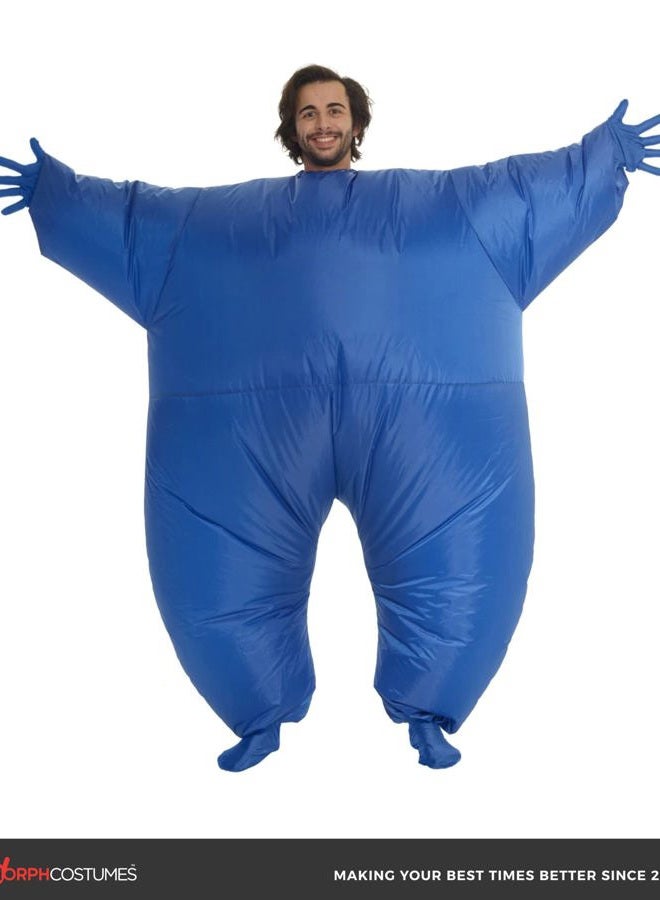 MORPH Blue Light-Up Inflatable Megamorph Blow Up Costume - One Size fits Most, Megamorph Blue Adults, One size - Image 5