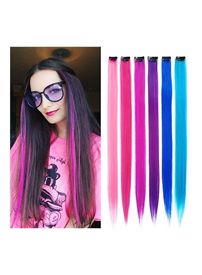NIBEMINENT 24-Piece Clip In Hair Extensions Multicolour 20inch - Image 1
