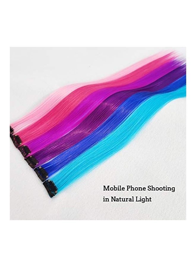 NIBEMINENT 24-Piece Clip In Hair Extensions Multicolour 20inch - Image 3