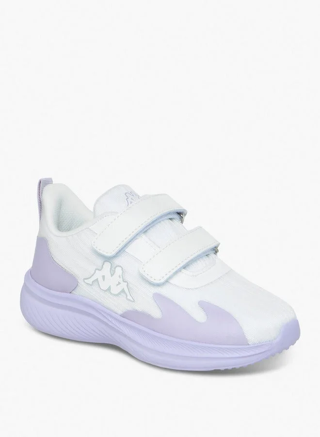 Kappa Girls' Panelled Sports Shoes with Hook and Loop Closure