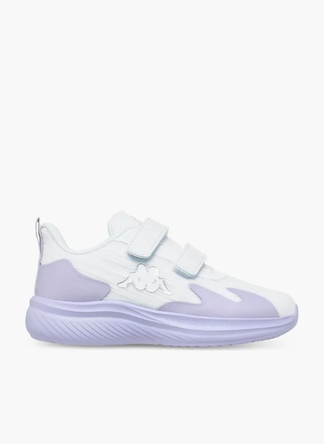 Kappa Girls' Panelled Sports Shoes with Hook and Loop Closure