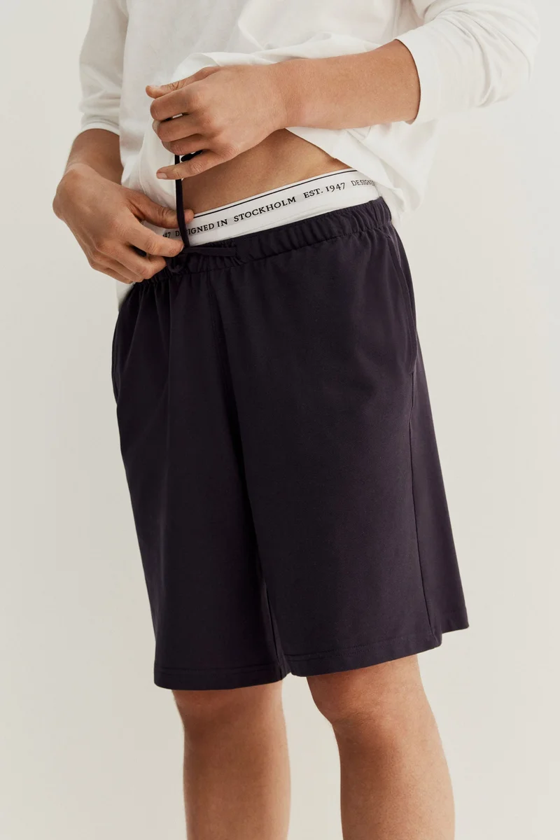 H&M Relaxed Fit Knee-length piqué shorts