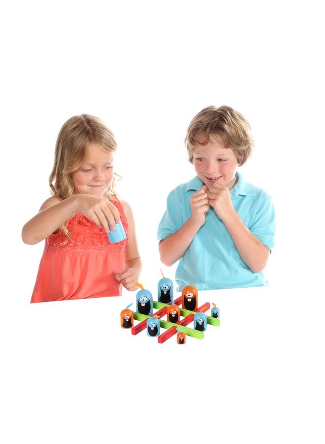 blue orange Gobblet Gobblers (Wood), Tic Tac Toe Strategy Board Game, Award Winning Kids and Family Friendly Educational Board Game, 2 Players, Ages 5+, by Blue Orange Games- The Original Game! - Image 2