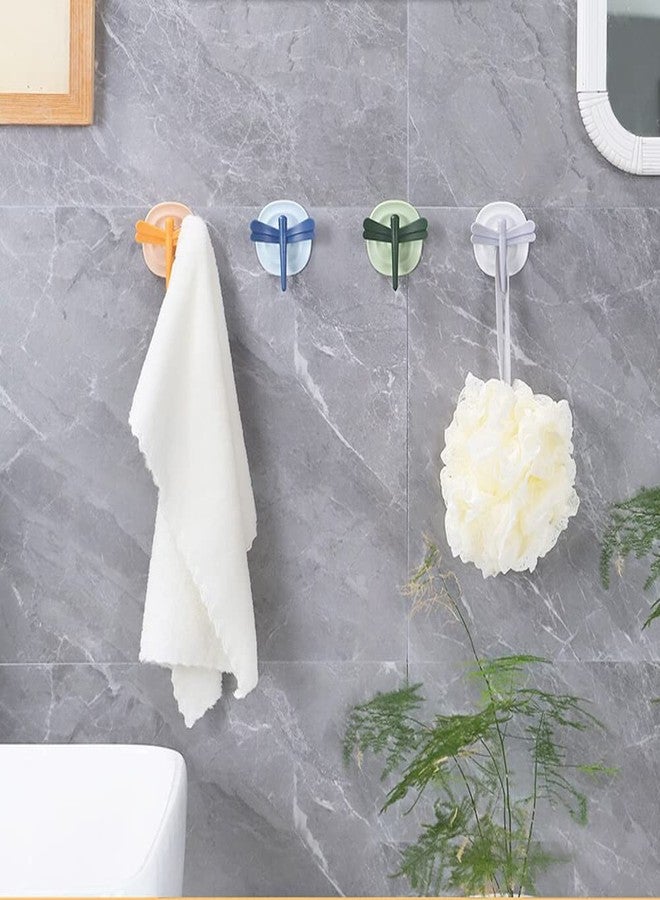 SpiderJuice 4Pc Multi-Functional Self Adhesive Dragonfly Hooks for Wall Without Drilling Plastic Bag Clip Sealer Bathroom Kitchen Towel Hanger Stickers Decorative Fridge Magnets Drawer Pull Handels - Image 2