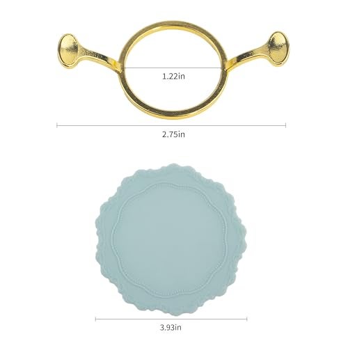 krastmon Metal Wax Seal Mold, Round Wax Seal Stamp Mold with Silicone Waxing Mat for DIY Craft, Envelopes, Gifts and Wine Packaging - Image 2