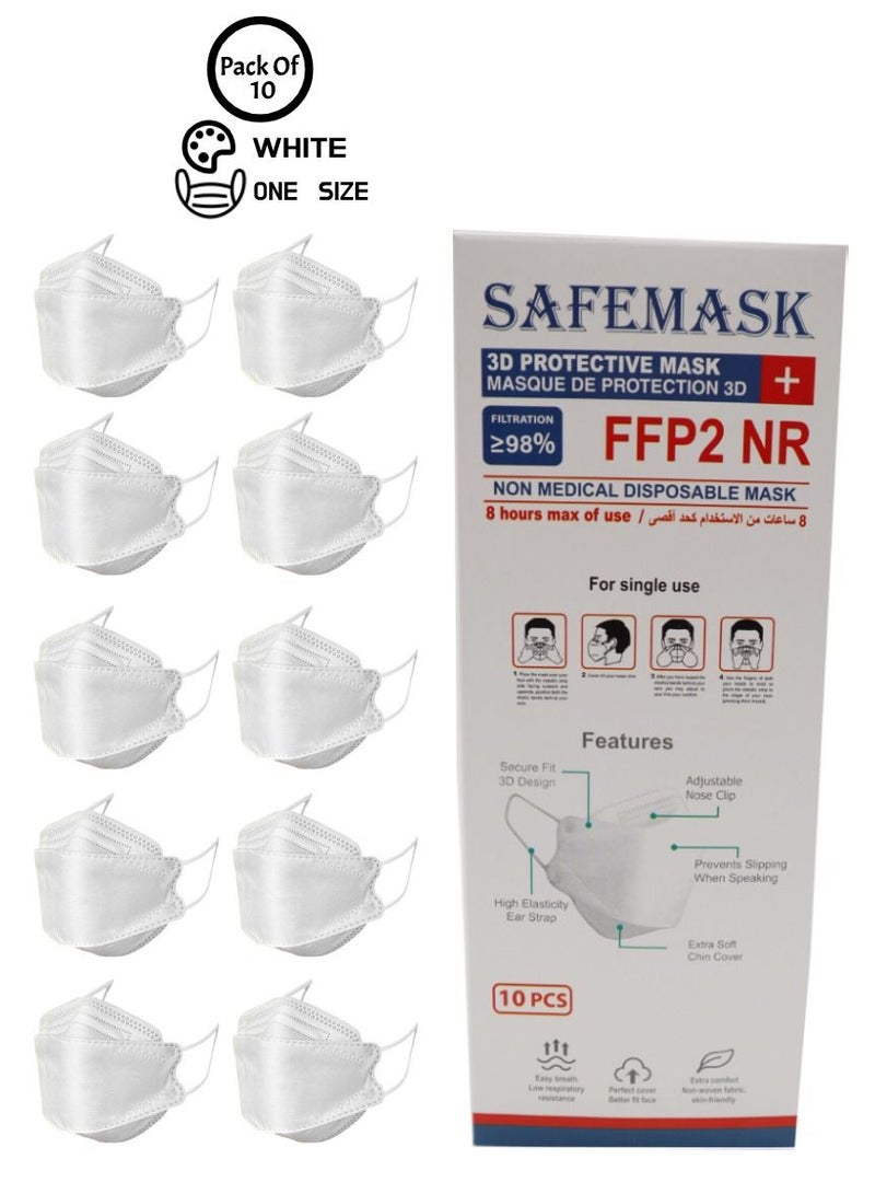 10 Pieces Disposable 3D Protective Face Mask - Image 1