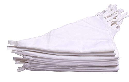 TEDDYIFY Baby'S Cotton Cloth Diapers/Langot Washable And Reusable Nappies (Cotton White, Triangle), Set of 12 - Image 4
