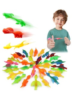 KASTWAVE 30 Pcs Finger Slingshot Dinosaurs Animal Toy, Funny Stretchable Flick Rubber Animals, a Variety Simulation Animals Great for Various Festivals and Parties  - Image 1