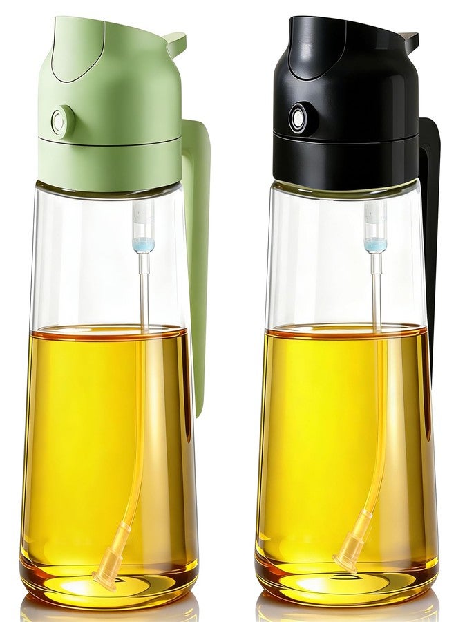 eutopic Oil Sprayer for Cooking, 2-in-1 Oil Mister & Dispenser Bottle for Air Fryer, Salad, BBQ, Kitchen Gadgets Accessories, 2 Pack - Image 1
