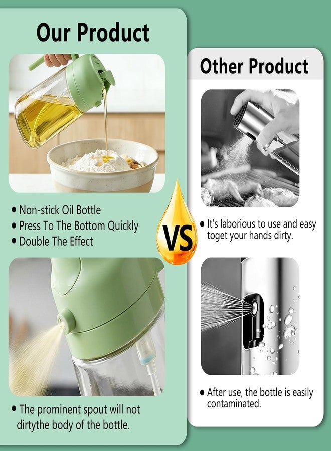 eutopic Oil Sprayer for Cooking, 2-in-1 Oil Mister & Dispenser Bottle for Air Fryer, Salad, BBQ, Kitchen Gadgets Accessories, 2 Pack - Image 5