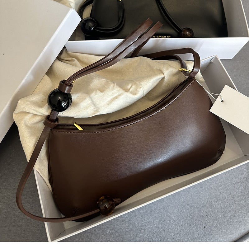 Ja New Niche Design Underarm Bag Ball Adjustable Baguette Bag Shoulder Crossbody Fashion All-Match Ladies Bag - Image 2