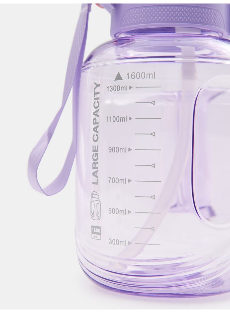 Large sports water bottle with straw and clear purple color | Water gallon for gym and day - Image 3