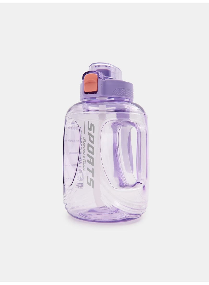 Large sports water bottle with straw and clear purple color | Water gallon for gym and day - Image 2