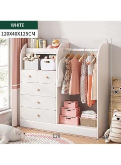 CityRiya-Long Kids Wardrobe, Kids Dress Up Storage, Children Closet Cabinet Storage Organizer, Kids Armoire Dresser Organizer, Girls Boys Clothes Storage Cabinet, Kids Costume Closet Wardrobe White  - Image 2