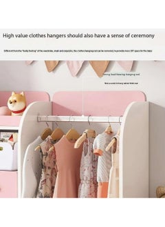 CityRiya-Long Kids Wardrobe, Kids Dress Up Storage, Children Closet Cabinet Storage Organizer, Kids Armoire Dresser Organizer, Girls Boys Clothes Storage Cabinet, Kids Costume Closet Wardrobe White  - Image 4