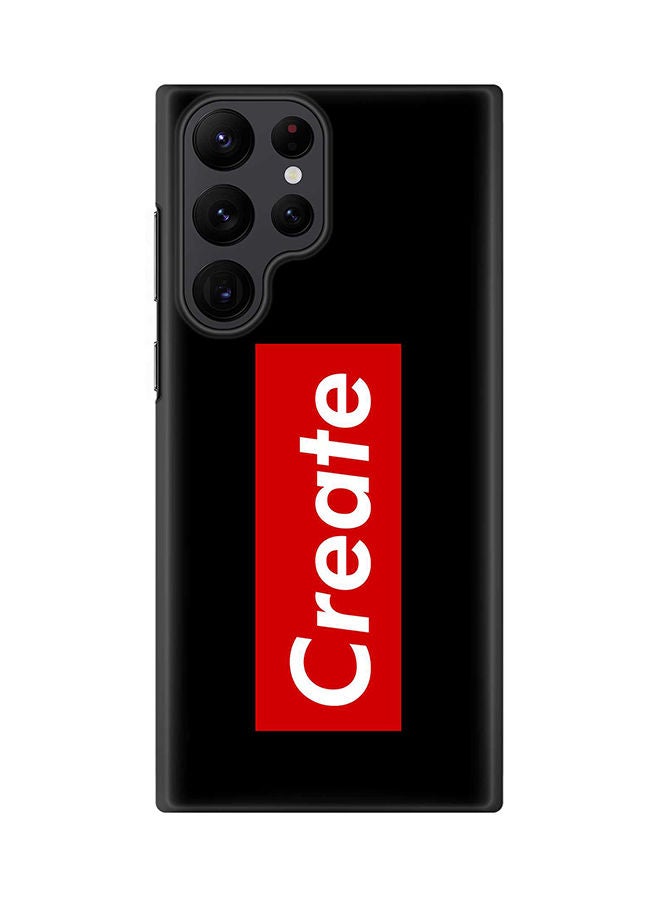 ستايلايزد جراب لهاتف جالاكسي S22 ألترا  5G رفيع سناب كلاسيك سيريز شيلد بطباعة نهائية غير لامعة - خلق - Image 1