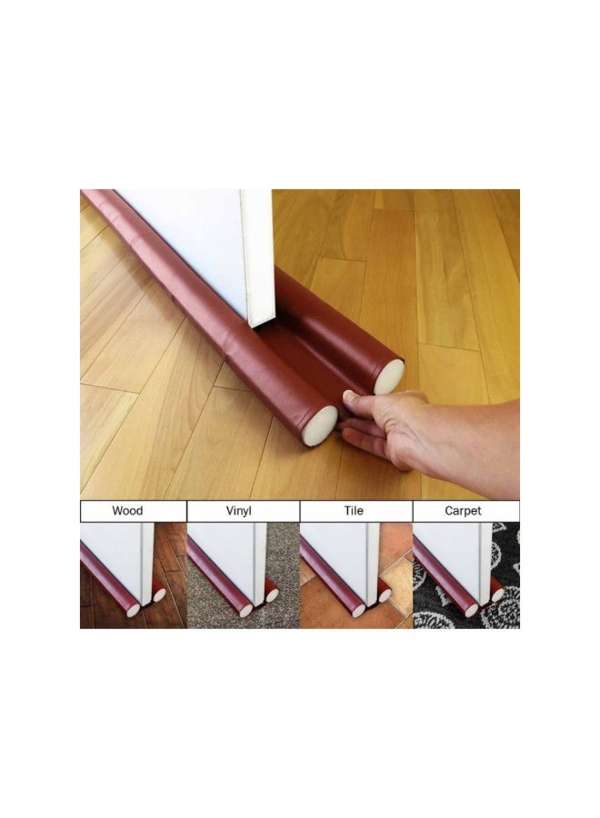 Double Door Draft Stopper Dark Brown - Image 4