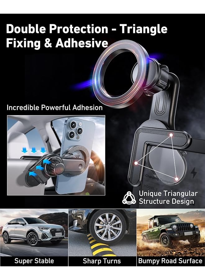 KASTWAVE Tesla Phone Mount For Model 3/Y – Strong Magnetic Magsafe Car Holder, 360° Adjustable, Super Stable Mount For Iphone 15/14/13/12 Pro Max, Teslamount 2 - Image 2