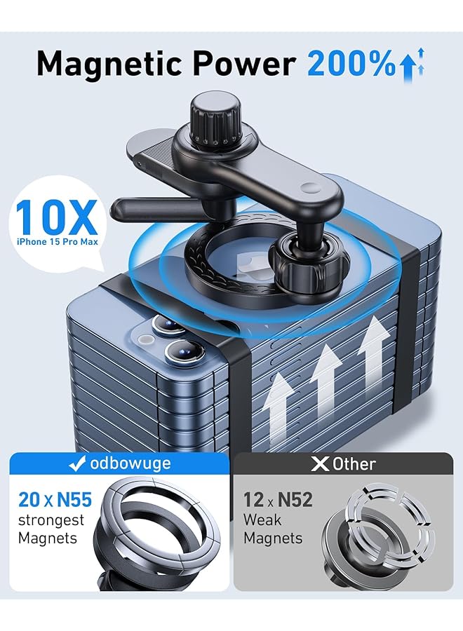 KASTWAVE Tesla Phone Mount For Model 3/Y – Strong Magnetic Magsafe Car Holder, 360° Adjustable, Super Stable Mount For Iphone 15/14/13/12 Pro Max, Teslamount 2 - Image 3