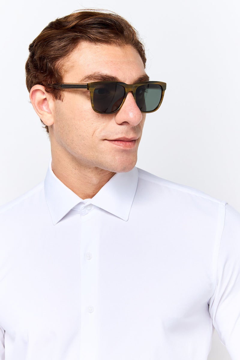 Timberland Men TB00059 Square Sunglasses, Khaki - Image 2