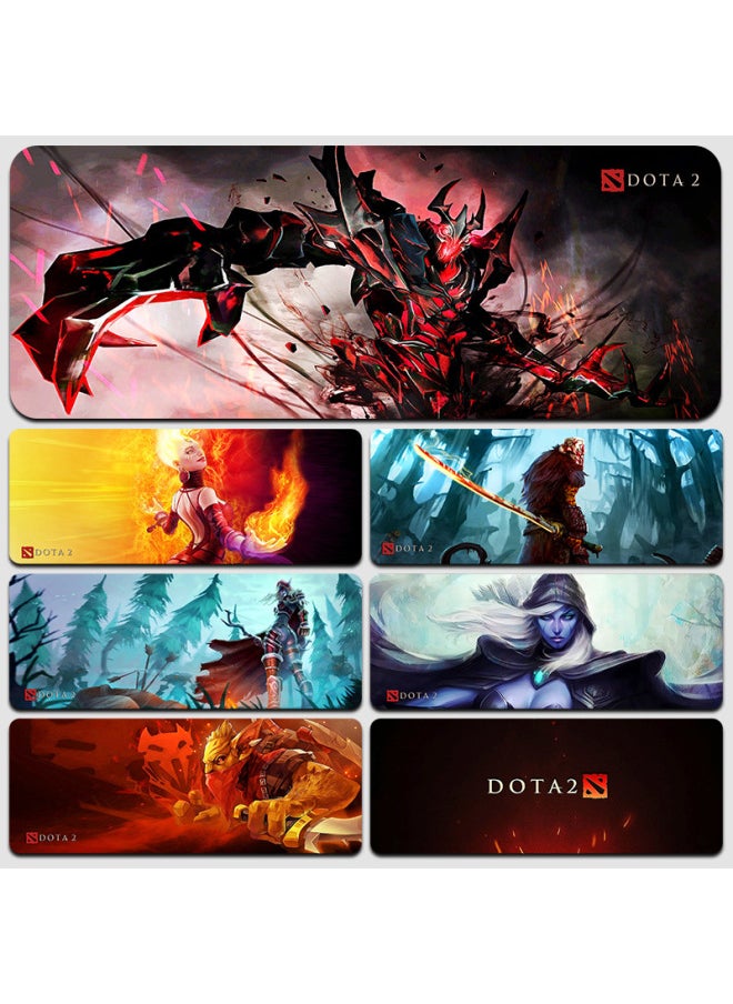 Generic DOTA DOTA Super Large E-sports Game Mouse Pad Lock Edge Thickened Desk Pad Computer Keyboard Pad Internet Cafe Table Pad-Color:700*400*3mm Lock Edge-Pattern:Knife Tower [35-35]]  - Image 2