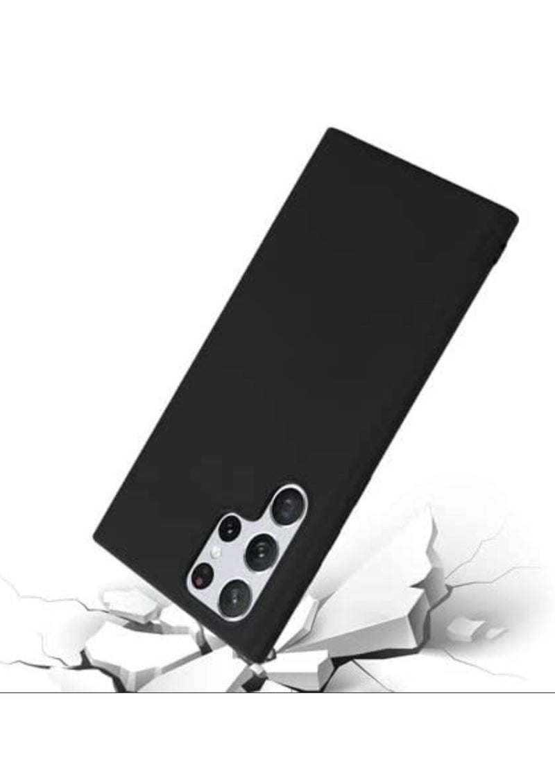 Raxoom Liquid Silicon Case Compatible with Samsung Galaxy S22 ULTRA, Shock-Proof Soft Gel Rubber Matte Finish Cover designed for Samsung Galaxy S22 ULTRA 6.80â€™ (2022)- Black - Image 3