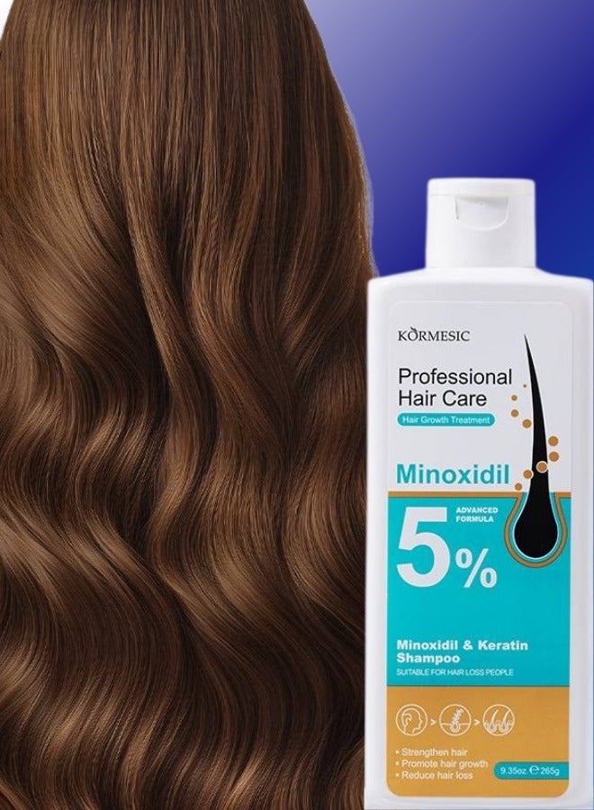 Kormesic Professional Hair Care 5% Minoxidil & Keratin Shampoo 265G Hair Growth Treatment Shampoo with Minoxidil 5% Strengthen Hair Promote Hair Regrowth Reduce Hair Loss for Women And Men - Image 1