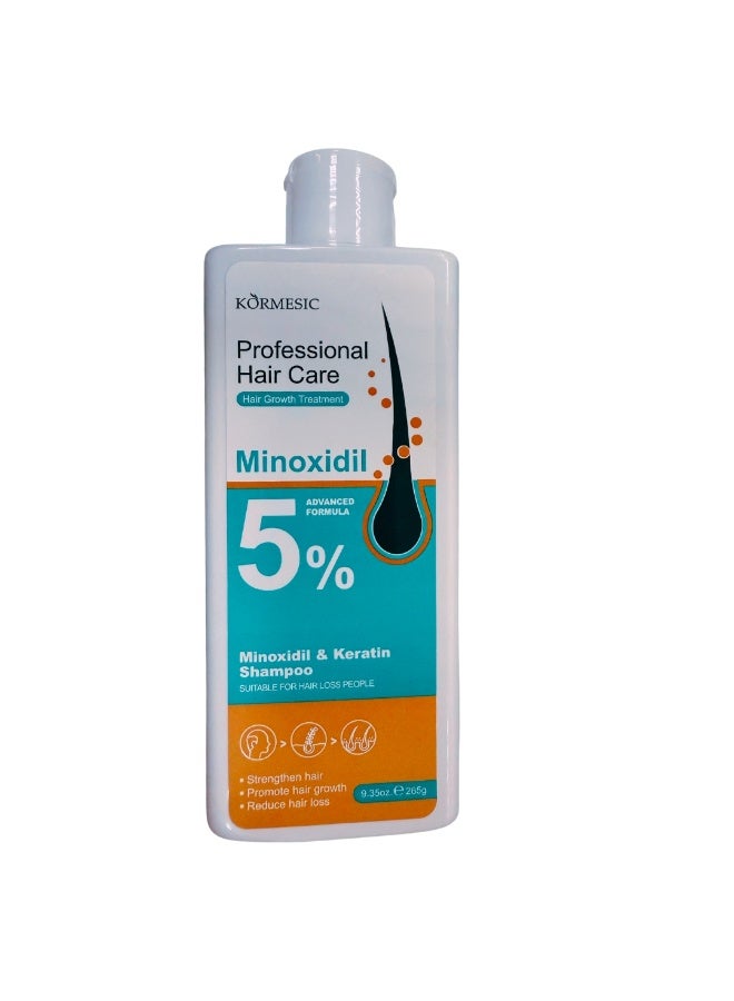Kormesic شامبو العناية بالشعر الاحترافي 5% مينوكسيديل وكيراتين 265غ علاج نمو الشعر شامبو بمينوكسيديل 5% لتقوية الشعر وتعزيز نمو الشعر وتقليل تساقط الشعر للنساء والرجال - Image 5