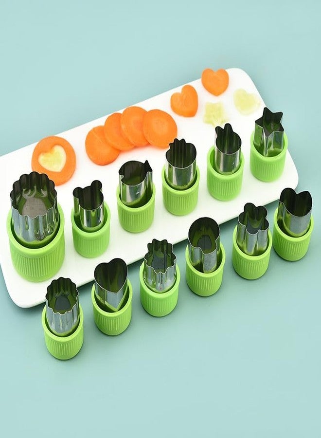 SRN ENTERPRISE Different Shape of Cookie Cutter, Stainless Steel Vegetable Fruit Cutter Shapes, Mold for Kid 12Pcs Cookie Cutter (12 pcs) - Image 3