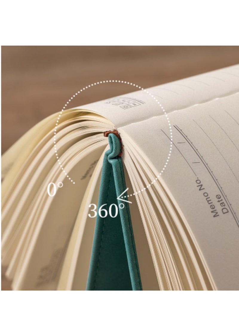 SRLIWHITE 416-Page A5 Business Notebook – Premium PU Leather Hardcover Journal with Buckle Closure, Thick Notepad & Pen for Writing, Diary, and Office Use(Light Green) - Image 2