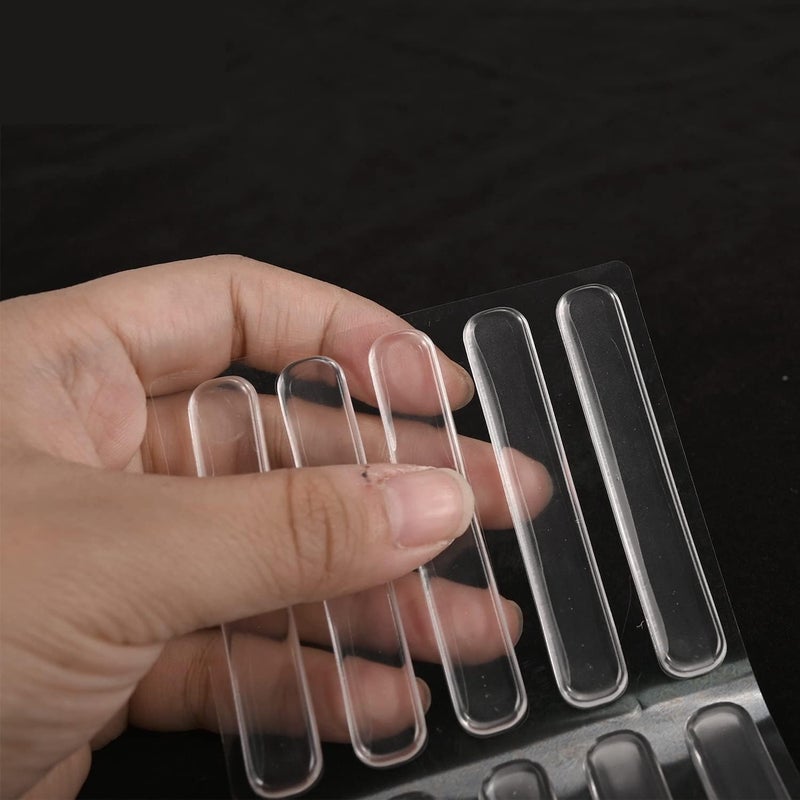 Vortipu SelfAdhesive Rubber Bumper Pads Clear Cabinet Door Bumpers Glass Table Top AntiSlip Pads Rubber Bumper Strips for Chairs Soft Close Door Protection 40 - Image 4