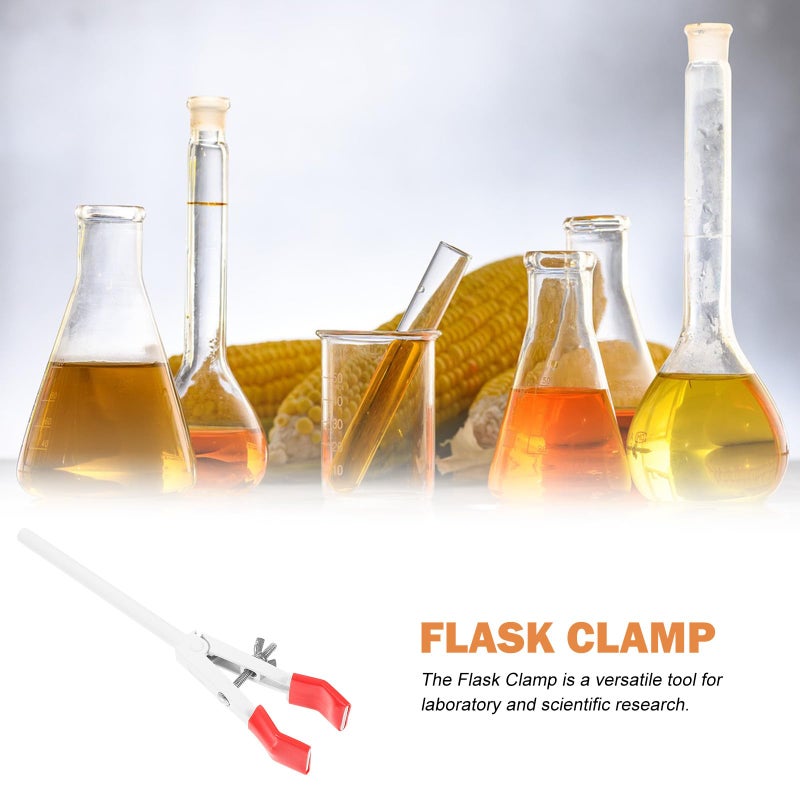 Zinc Alloy Lab Flask Clamp with White Rod Red Head for Secure Equipment Support - Image 4