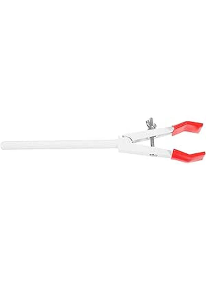 Zinc Alloy Lab Flask Clamp with White Rod Red Head for Secure Equipment Support - Image 1