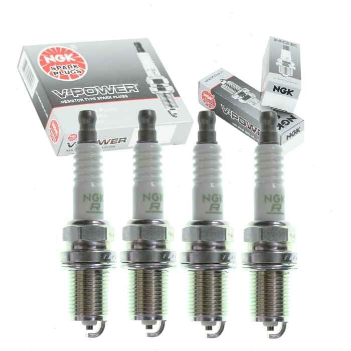 Sixity Auto 4 pc NGK V-Power Spark Plugs compatible with Toyota Corolla 1.8L 2.4L L4 1998-2012 - Image 1