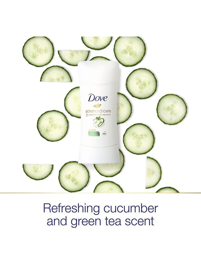 Dove Advanced Care Antiperspirant Deodorant Stick for Women, Cool Essentials, for 48 Hour Protection And Soft And Comfortable Underarms, 2.6 oz, 2 Count - Image 3