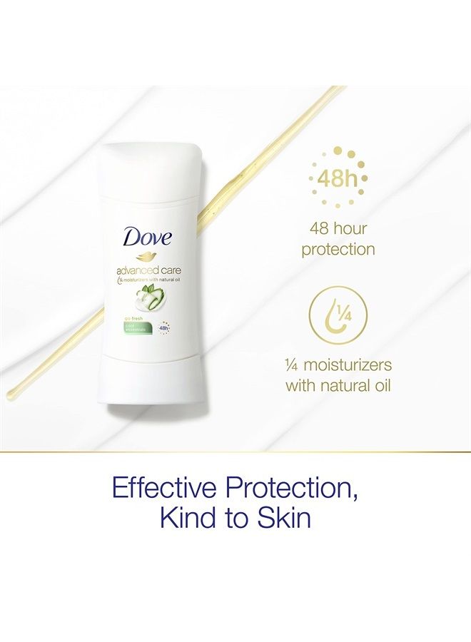 Dove Advanced Care Antiperspirant Deodorant Stick for Women, Cool Essentials, for 48 Hour Protection And Soft And Comfortable Underarms, 2.6 oz, 2 Count - Image 5